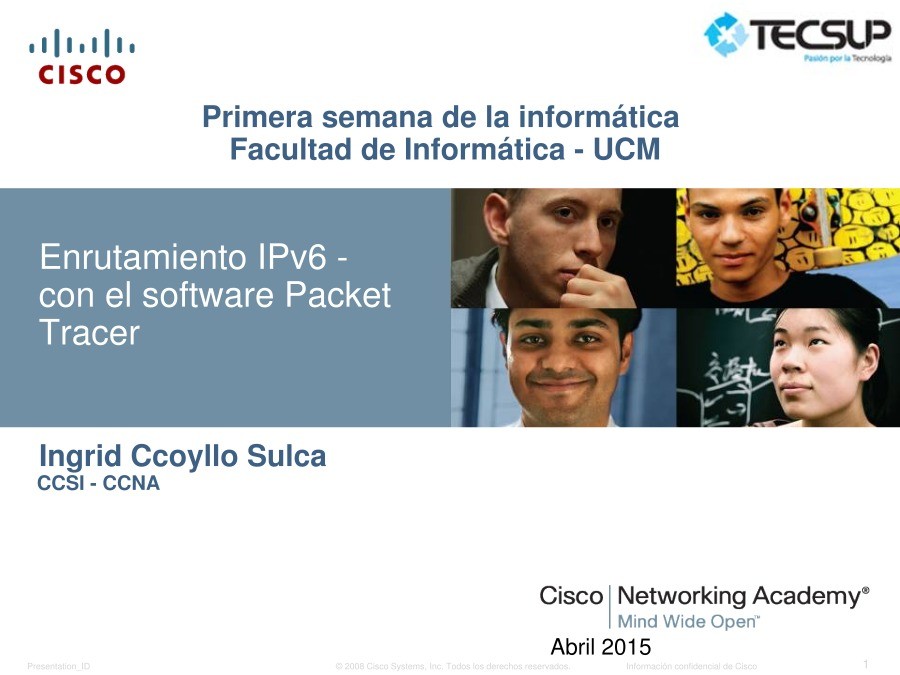 Imágen de pdf Enrutamiento IPv6 - con el software Packet Tracer