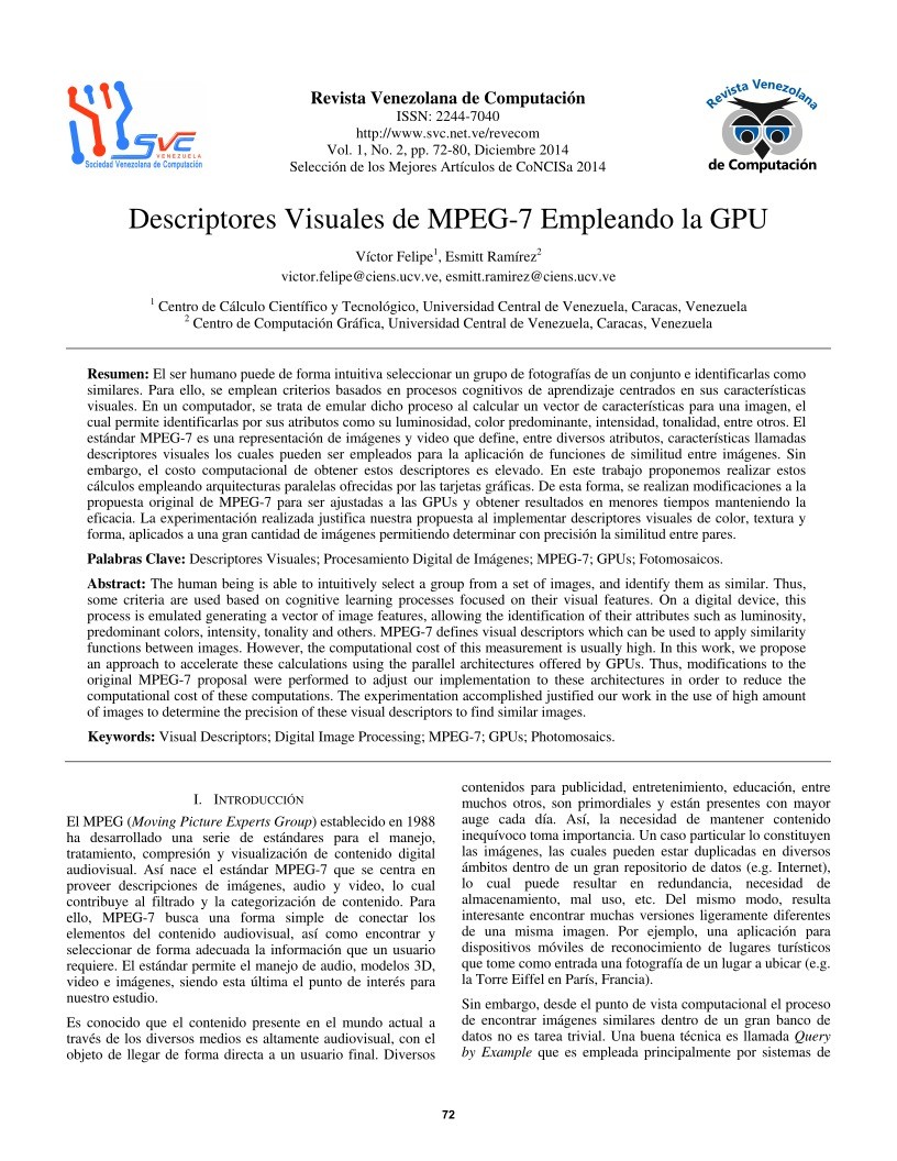 Imágen de pdf Descriptores Visuales de MPEG-7 Empleando la GPU