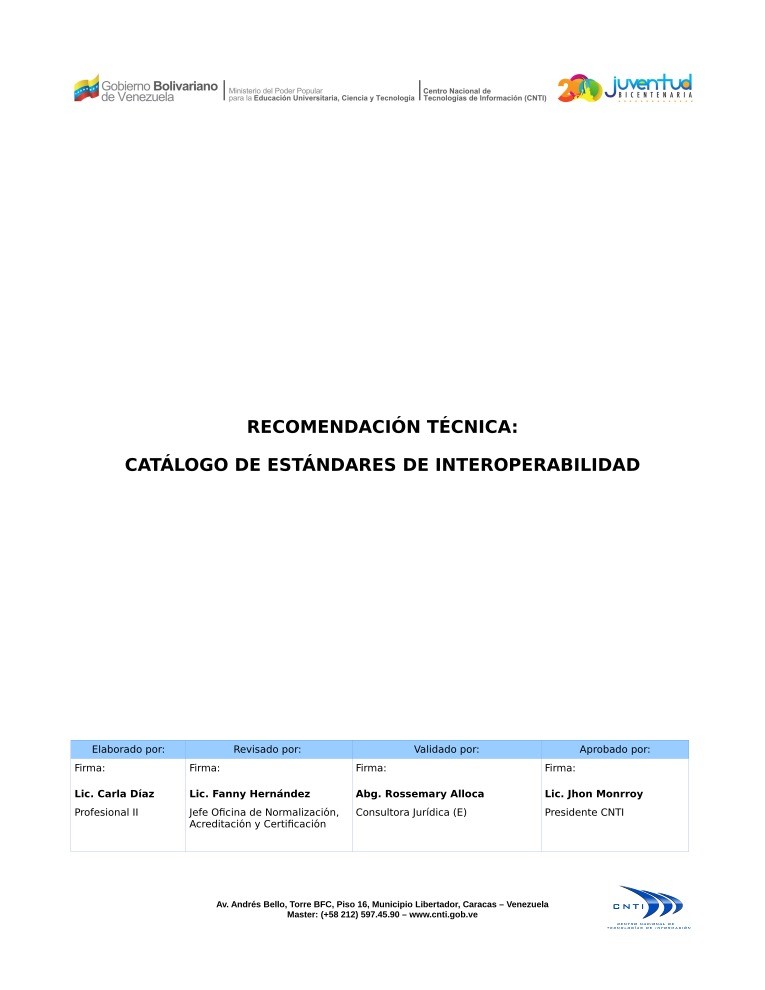 Imágen de pdf Recomendación técnica: Catálogo de estándares de interoperabilidad