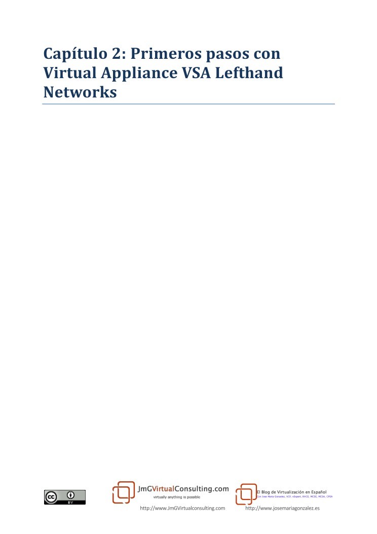 Imágen de pdf VMware SRM 1.1 - Capítulo 2: Primeros pasos con Virtual Appliance VSA Lefthand Networks