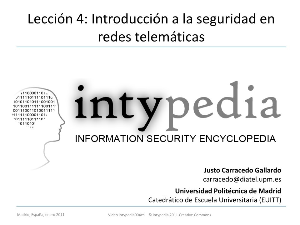 Imágen de pdf Lección 4: Introducción a la seguridad en redes telemáticas