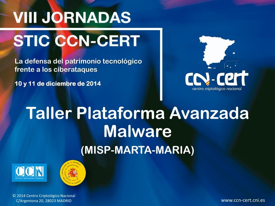 Imágen de pdf Taller Plataforma Avanzada Malware (MISP-MARTA-MARIA)