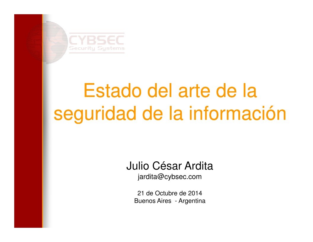 Imágen de pdf Estado del arte de la seguridad de la información