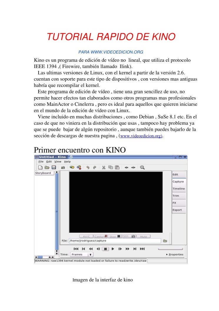 Imágen de pdf Tutorial Rápido de KINO
