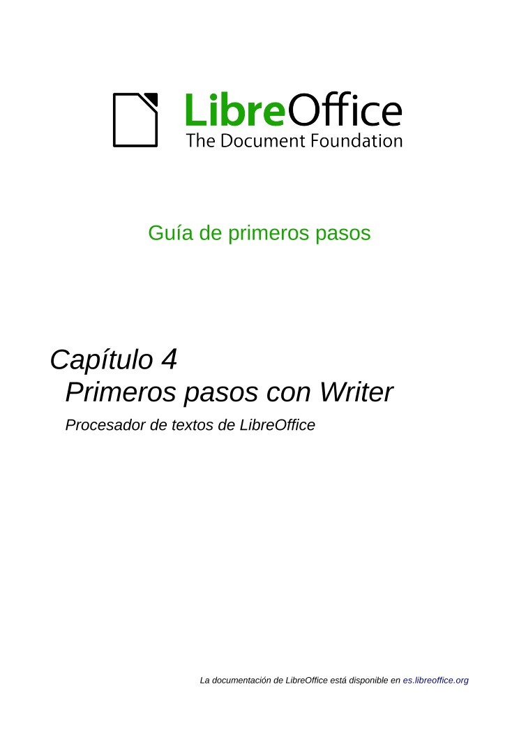 Imágen de pdf Primeros pasos con Writer