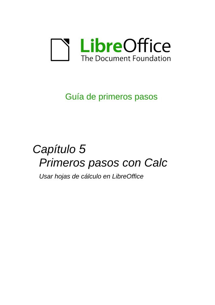 Imágen de pdf Primeros pasos con Calc