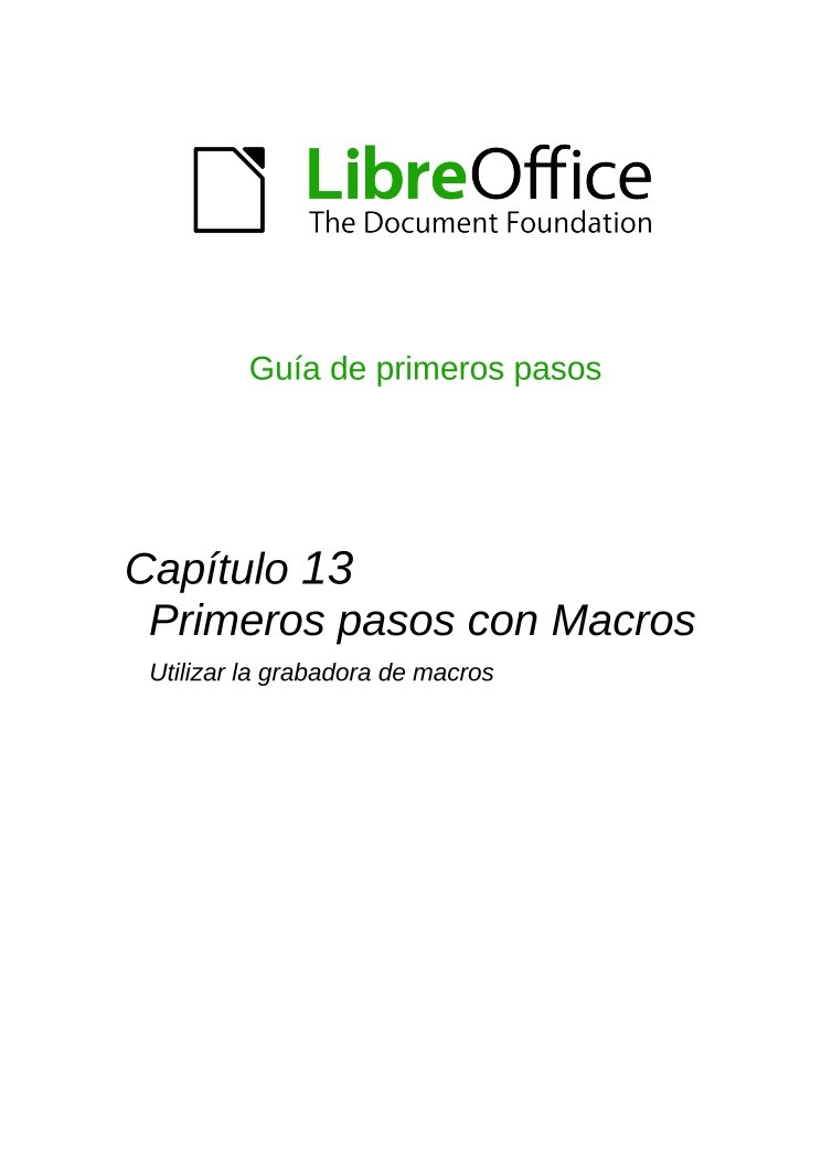 Imágen de pdf Primeros pasos con macros