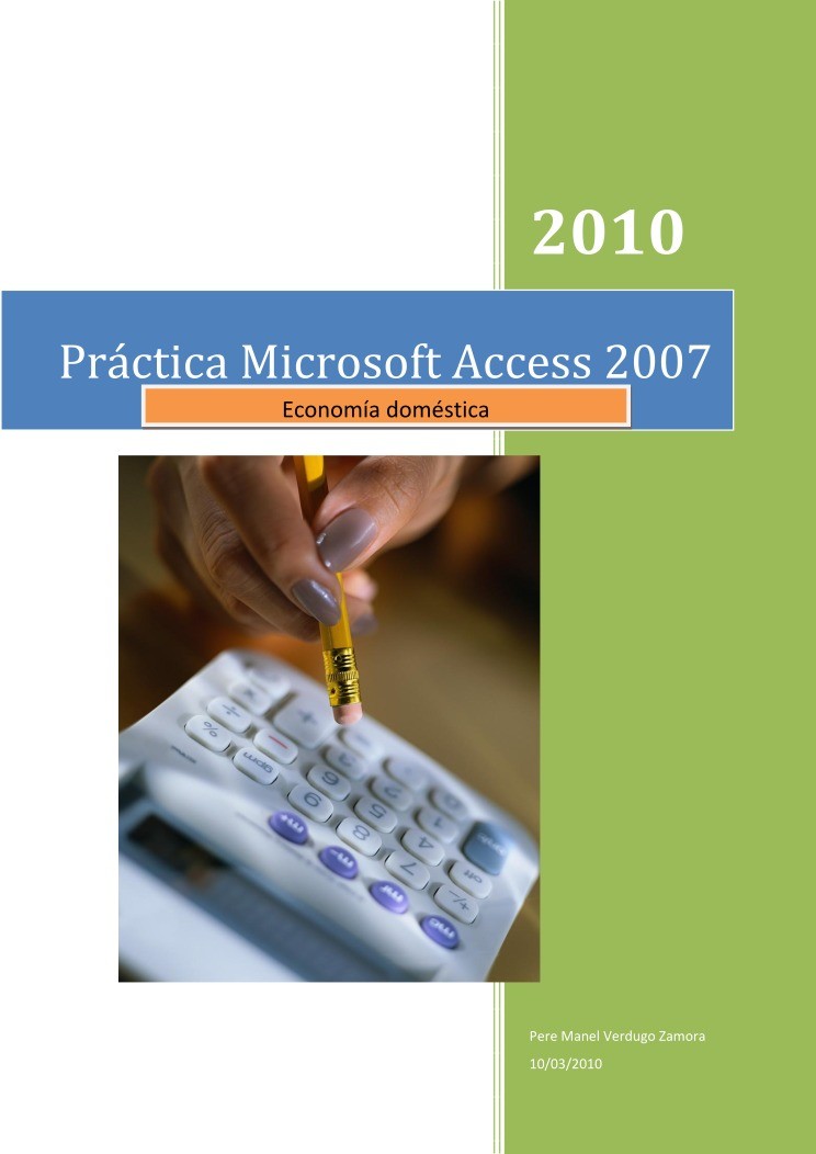 Imágen de pdf Práctica Microsoft Access 2007