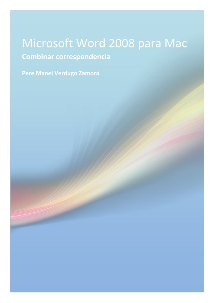 Imágen de pdf Microsoft Word 2008 para Mac - Combinar correspondencia