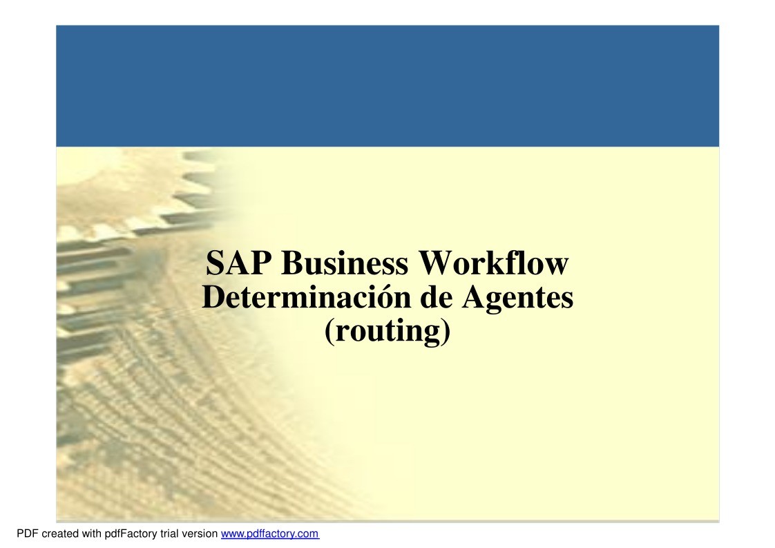 Imágen de pdf SAP Business Workflow - Determinación de Agentes (routing)