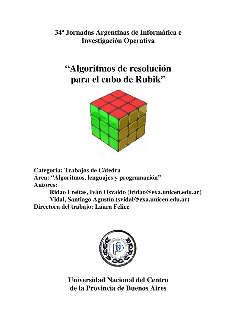 Imágen de pdf Algoritmos de resolución para el cubo de Rubik