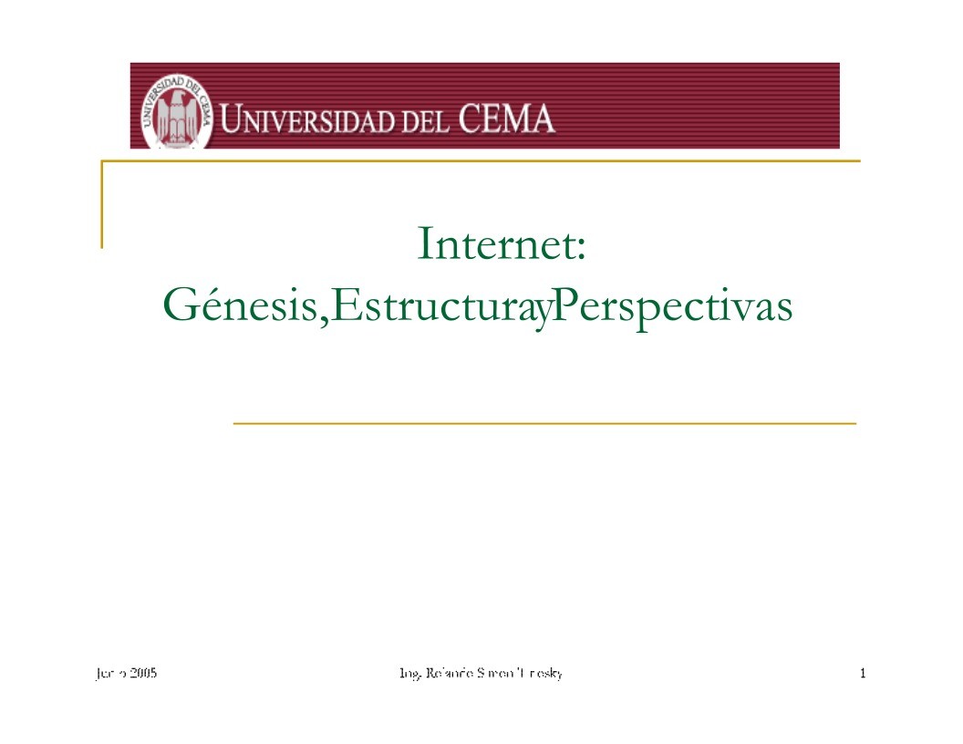Imágen de pdf internet: Génesis, Estructura y Perspectiva