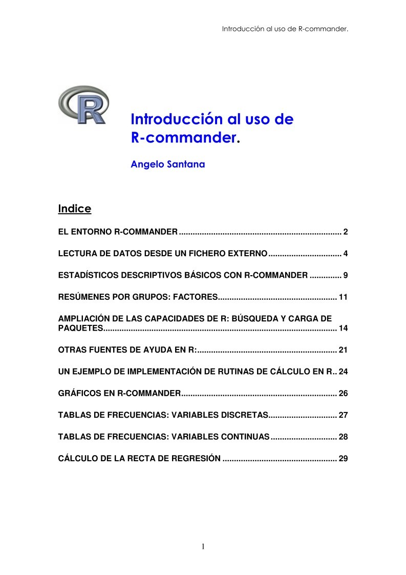 Imágen de pdf Introducción al uso de R-commander