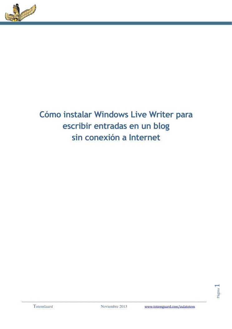 Imágen de pdf Cómo instalar Windows Live Writer para escribir entradas en un blog sin conexión a Internet