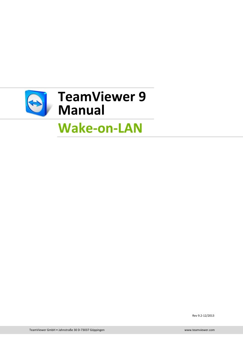 Imágen de pdf Manual de TeamViewer 9 – Wake-on-LAN