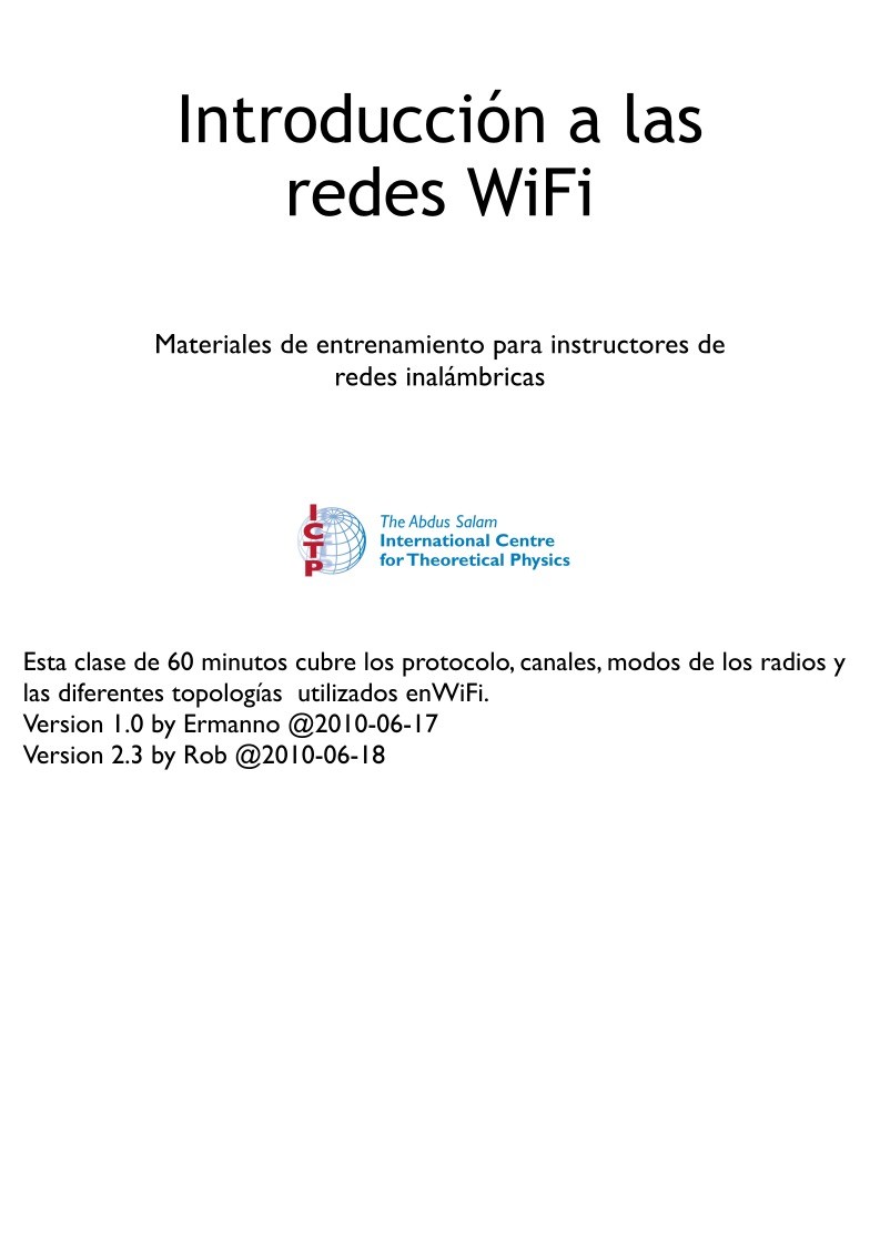 Imágen de pdf Introduccion a las redes WiFi