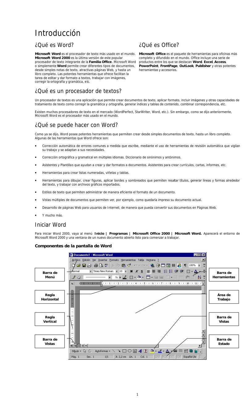 Imágen de pdf Introducción ¿Qué es Word?