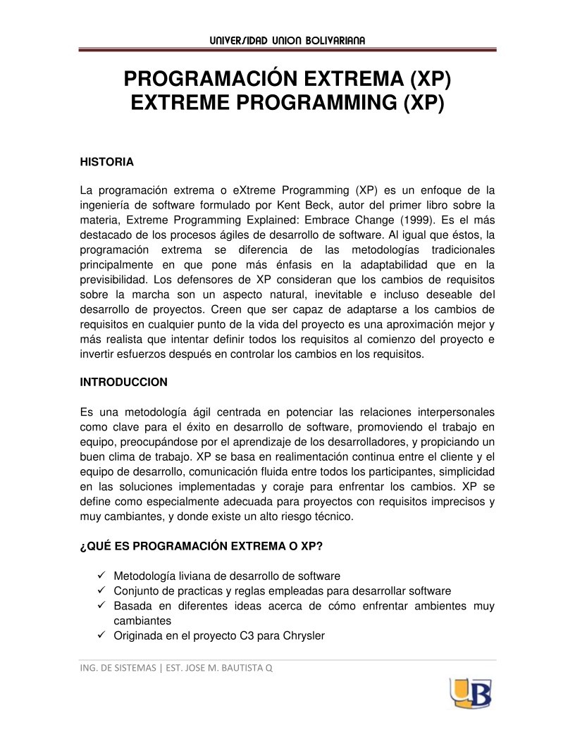 Imágen de pdf Programación Extrema (Xtreme Programming)