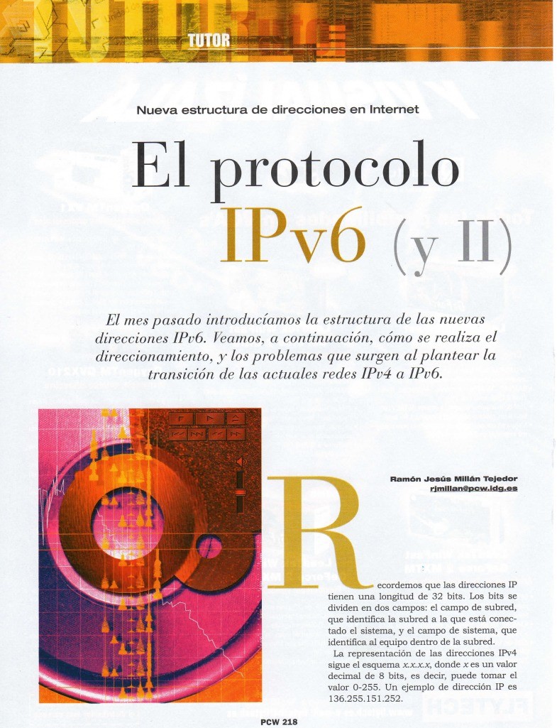 Imágen de pdf El protocolo IPv6 (y II)