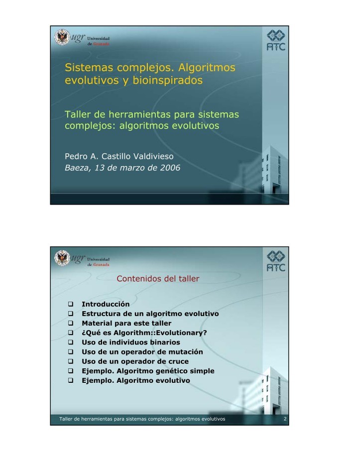 Imágen de pdf Sistemas complejos. Algoritmos evolutivos y bioinspirados