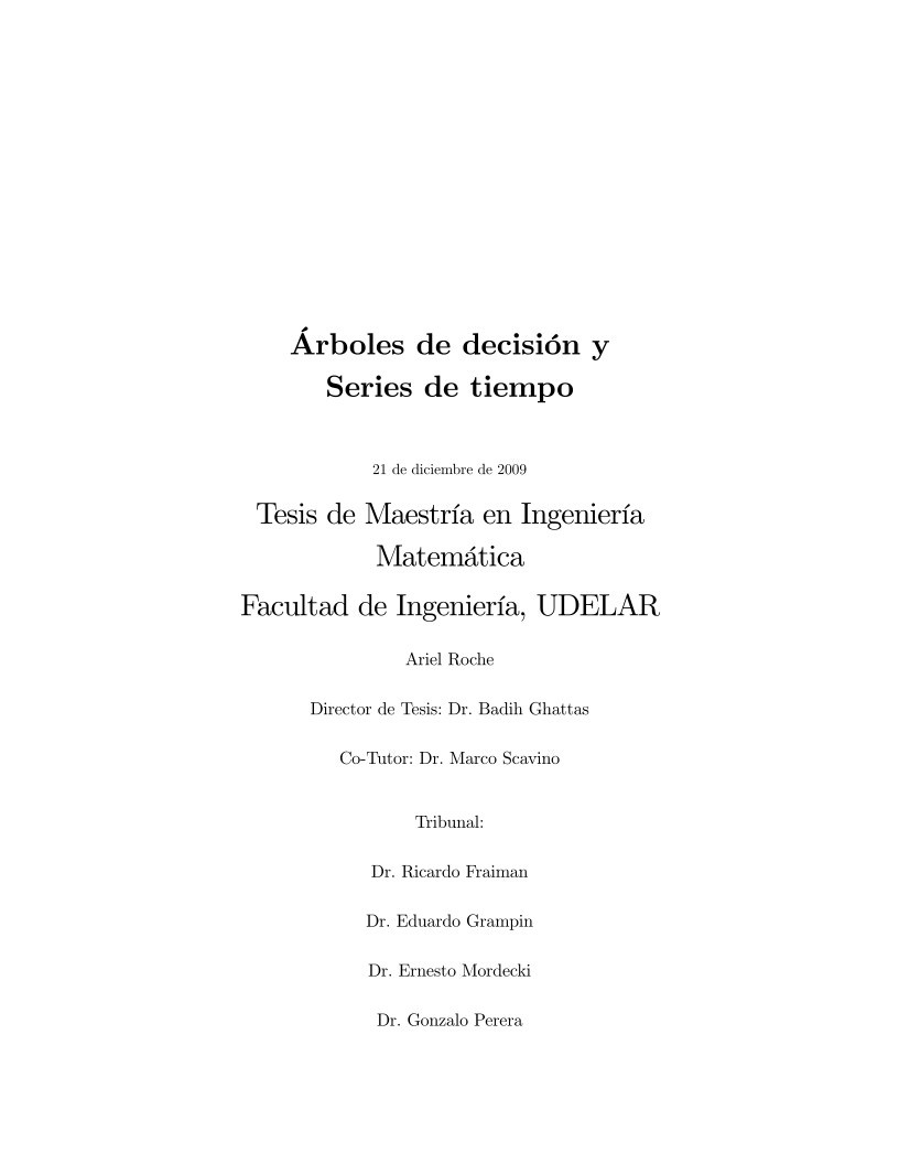 PDF de programación - Árboles de decisión y Series de tiempo