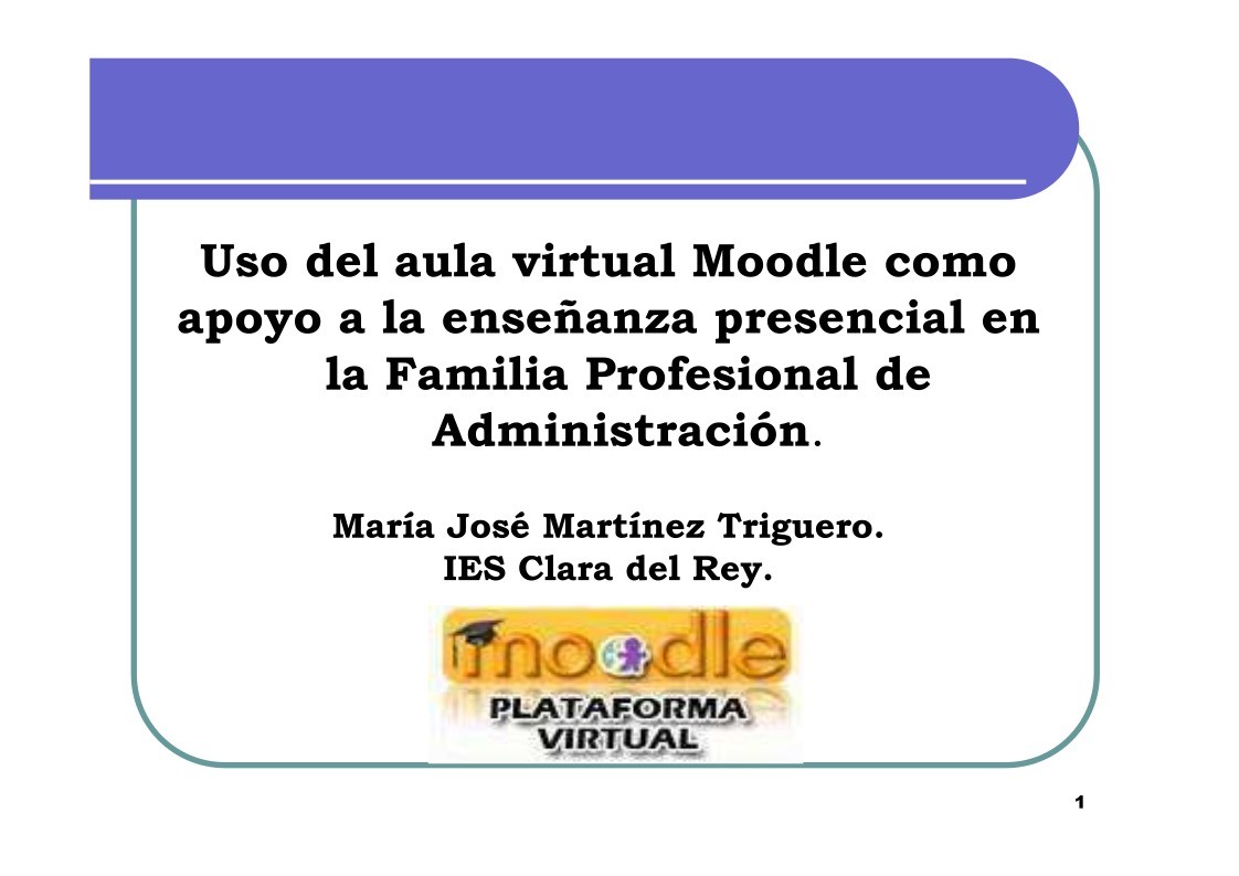 Imágen de pdf Uso del aula virtual Moodle como apoyo a la enseñanza presencial en la Familia Profesional de Administración