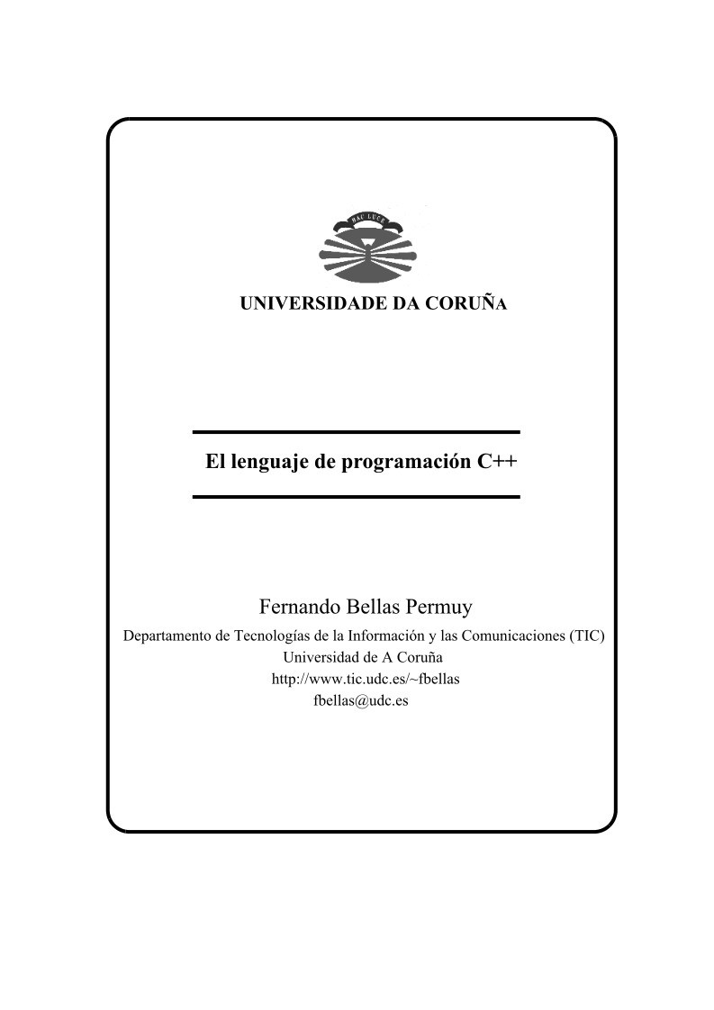 Imágen de pdf El lenguaje de programación C++