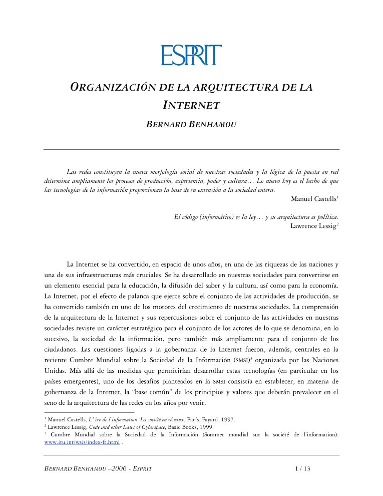 Imágen de pdf ORGANIZACIÓN DE LA ARQUITECTURA DE LA INTERNET