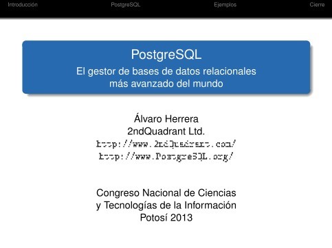 Imágen de pdf PostgreSQL - El gestor de bases de datos relacionales más avanzado del mundo