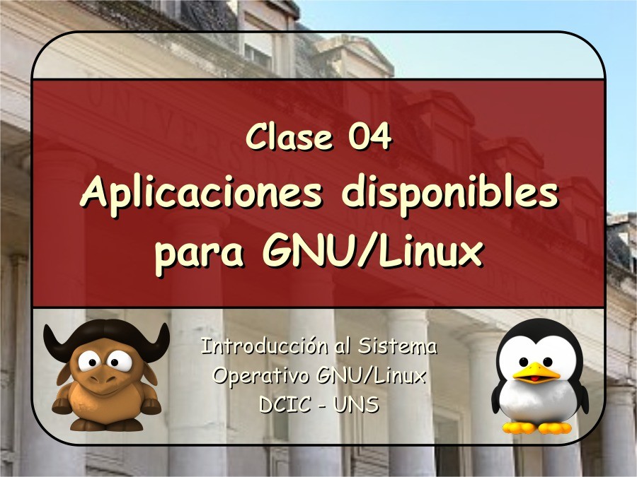 Imágen de pdf Clase 04 - Aplicaciones disponibles para GNU/Linux