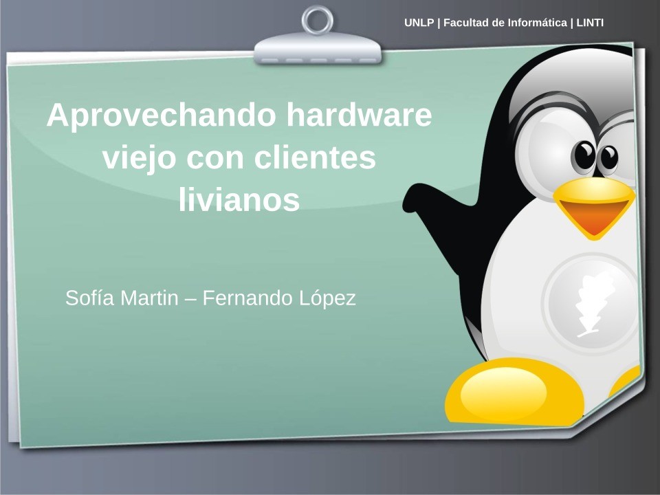 Imágen de pdf Aprovechando hardware viejo con clientes livianos