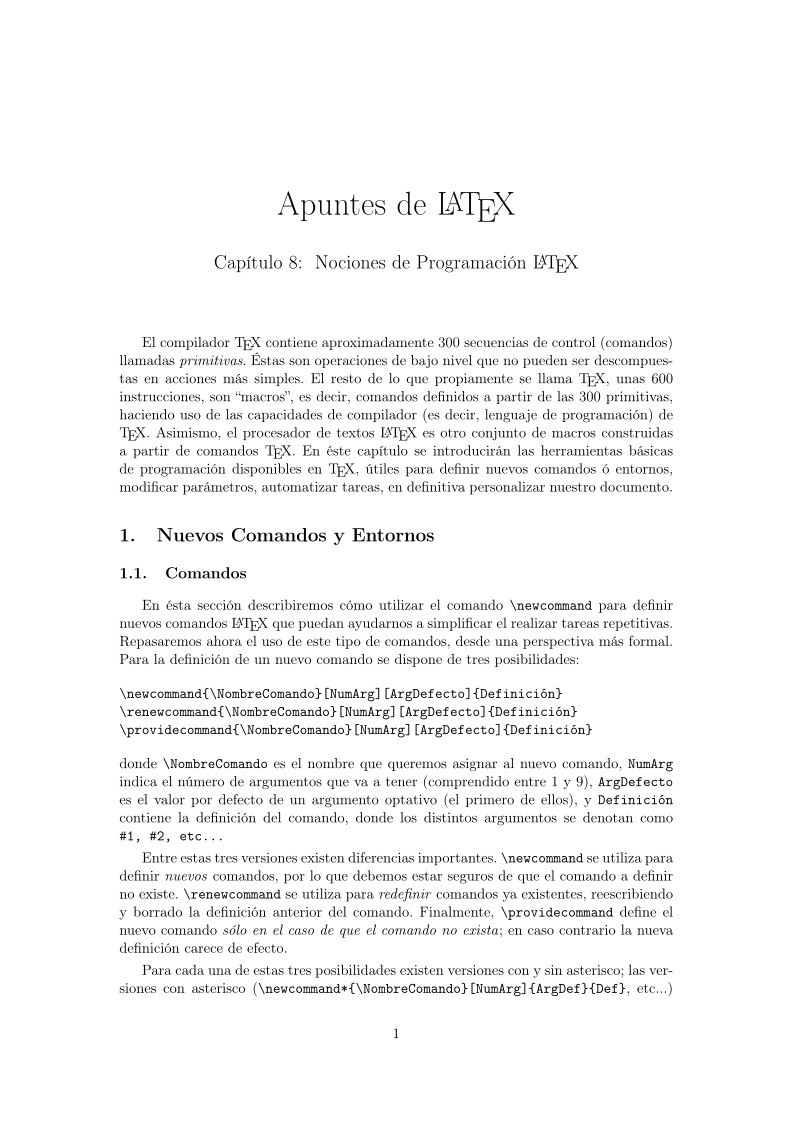 Imágen de pdf Apuntes de LATEX Capítulo 8: Nociones de Programación LATEX