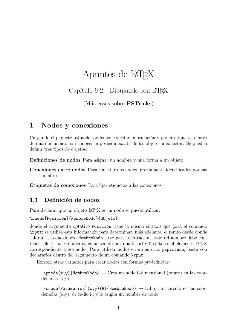 Imágen de pdf Apuntes de LATEX Capítulo 9-2: Dibujando con LATEX