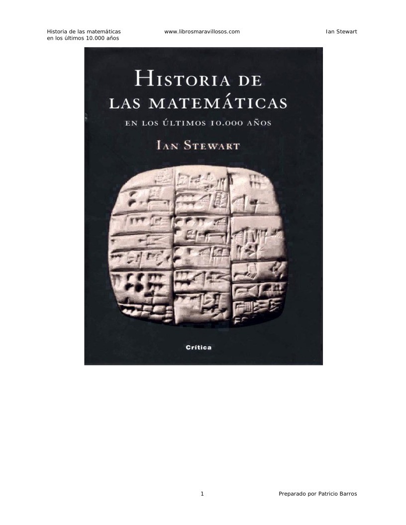 Imágen de pdf Historia de las matemáticas en los últimos 10.000 años