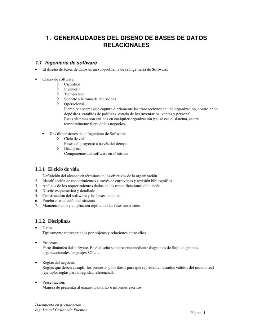 Imágen de pdf GENERALIDADES DEL DISEÑO DE BASES DE DATOS RELACIONALES