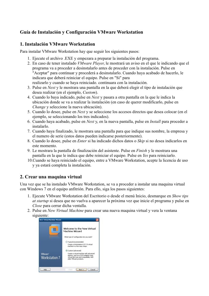 Imágen de pdf Guía de Instalación y Configuración VMware Workstation