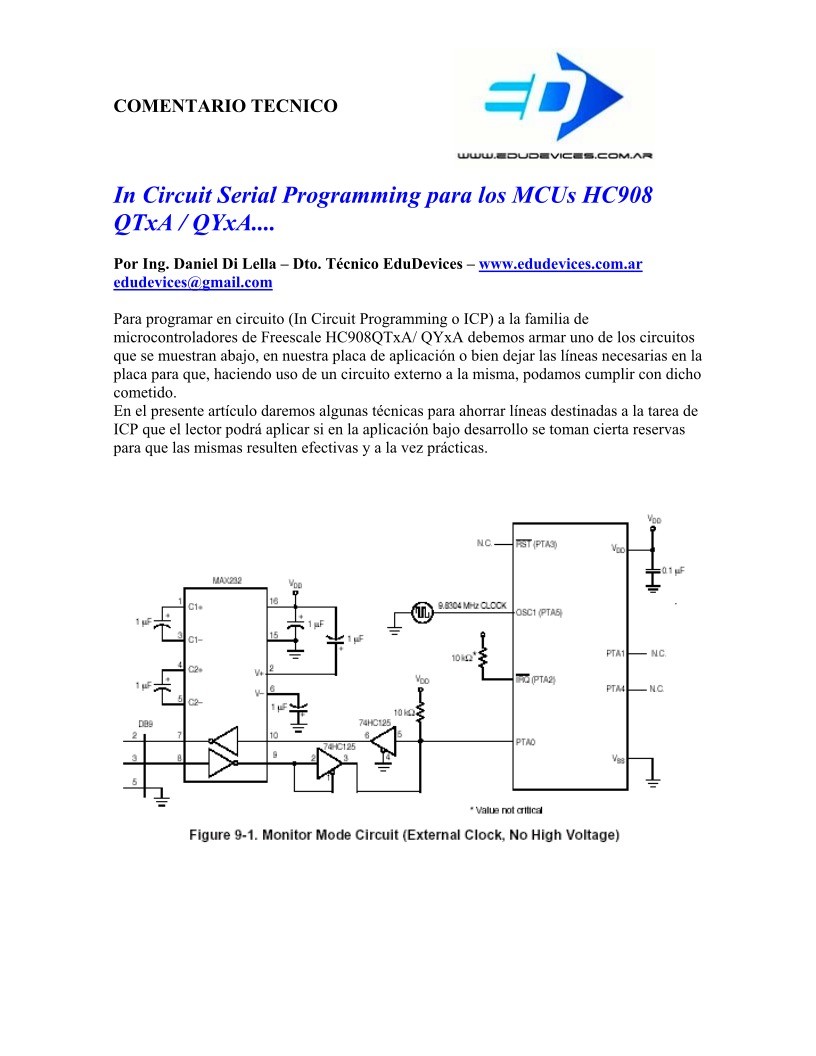 Imágen de pdf In Circuit Serial Programming para QTQY