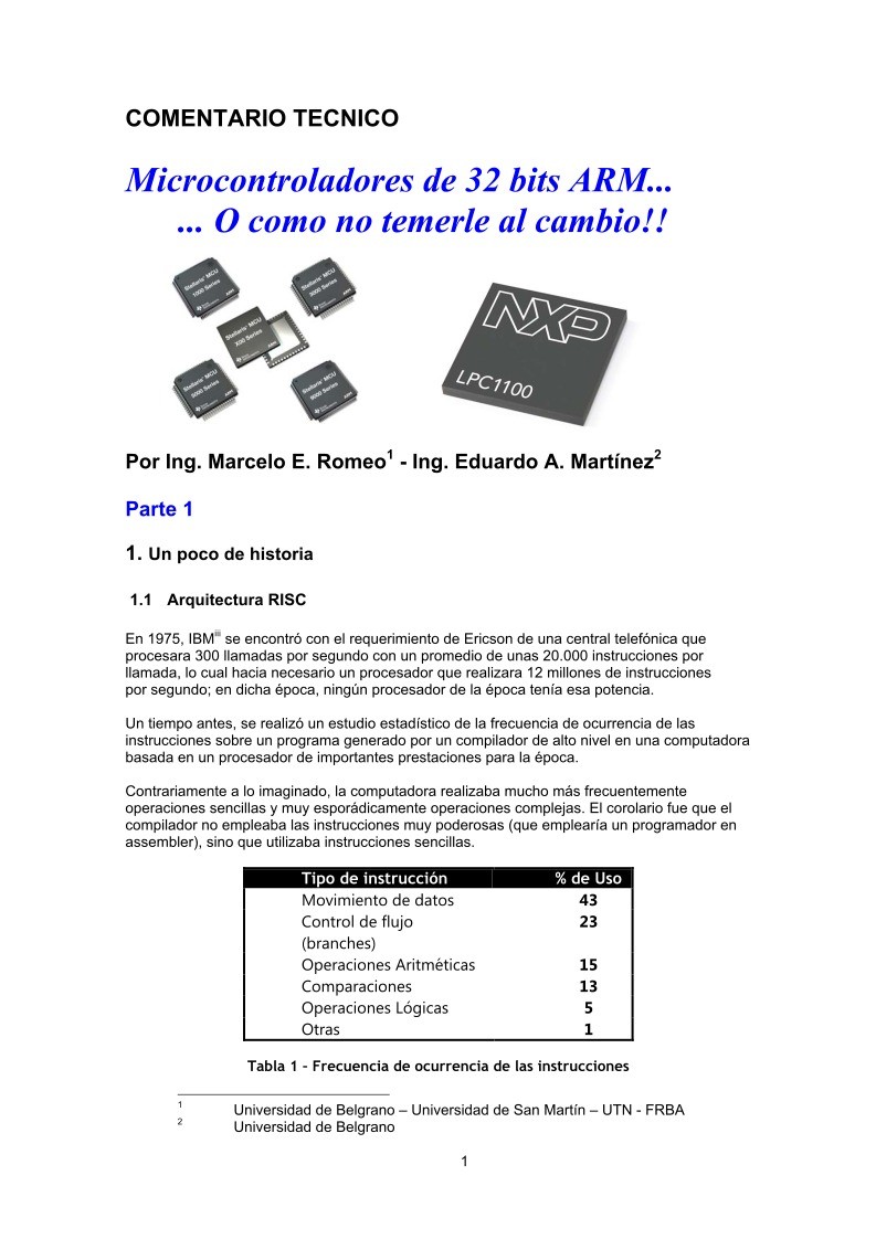 Imágen de pdf Microcontroladores de 32 bits ARM... ... O como no temerle al cambio!!