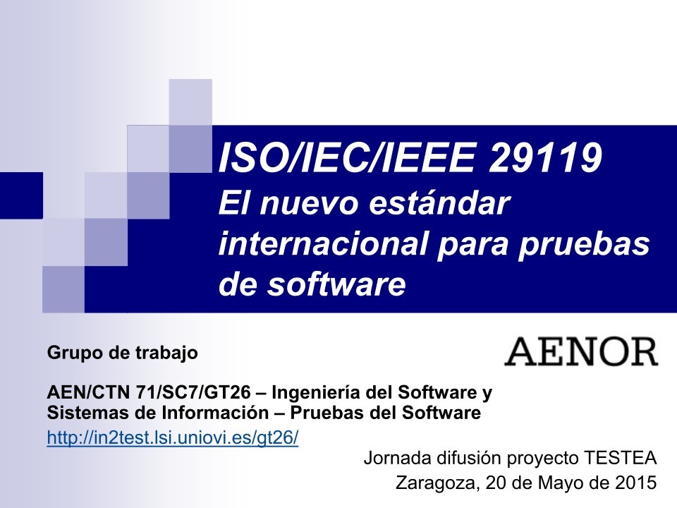 Imágen de pdf ISO/IEC/IEEE 29119 El nuevo estándar internacional para pruebas de software