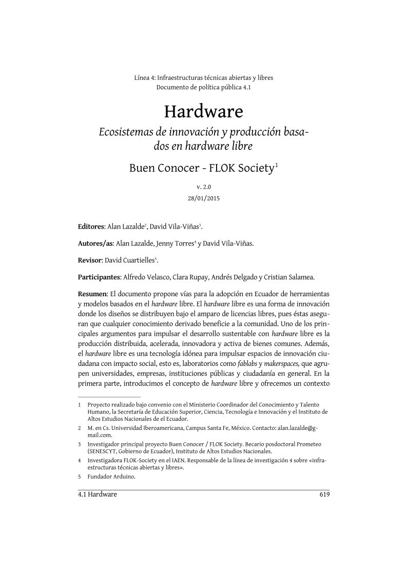 Imágen de pdf Hardware: Ecosistemas de innovación y producción basados en hardware libre