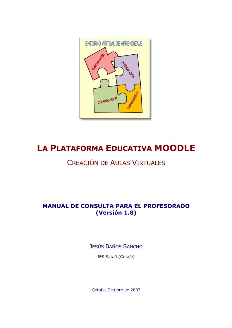 Imágen de pdf La Plataforma educativa Moodle - Creación de aulas virtuales