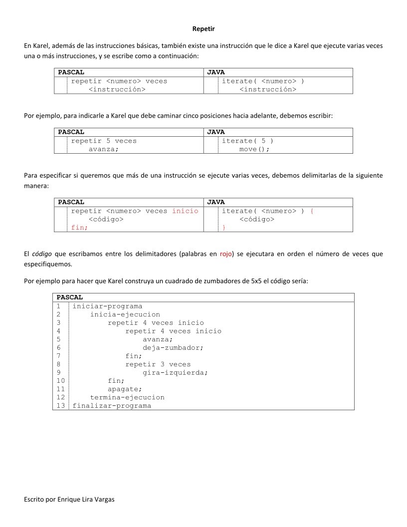 Imágen de pdf Primeros Pasos en Karel III