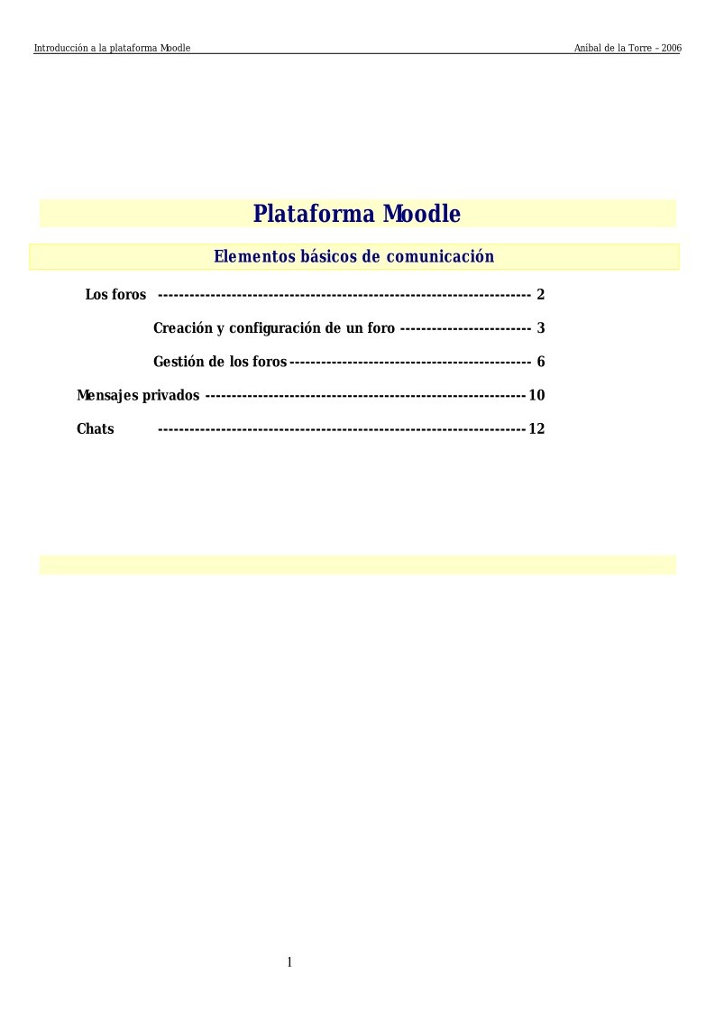 Imágen de pdf Plataforma Moodle - Elementos básicos de comunicación