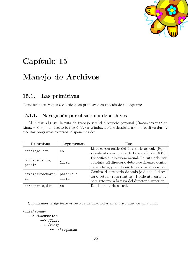 Imágen de pdf Curso XLogo - Capítulo 15 - Manejo de Archivos
