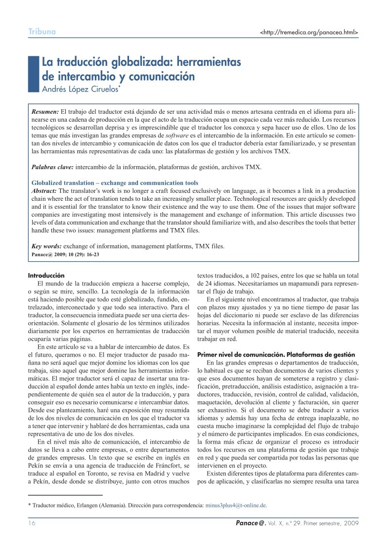 Imágen de pdf La traducción globalizada: herramientas de intercambio y comunicación