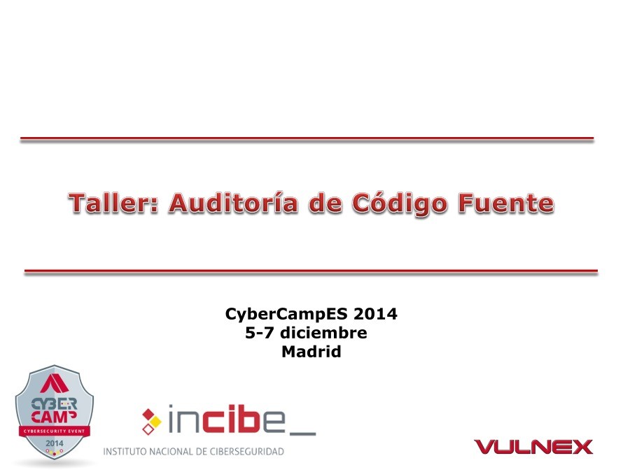 Imágen de pdf Taller: Auditoría de Código Fuente