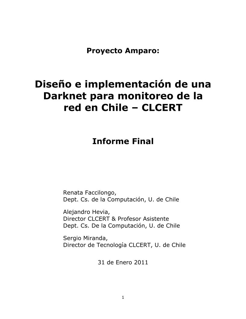 Imágen de pdf Diseño e implementación de una Darknet para monitoreo de la red en Chile