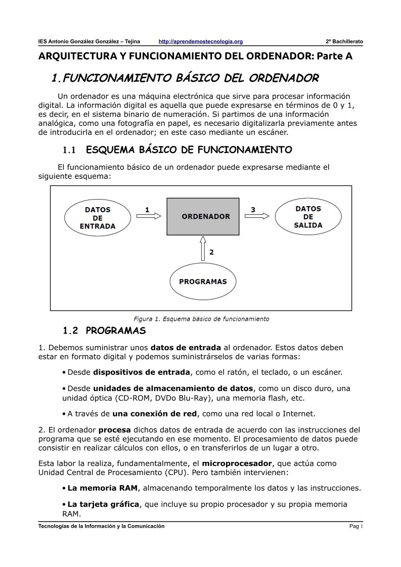 Imágen de pdf ARQUITECTURA Y FUNCIONAMIENTO DEL ORDENADOR: Parte A