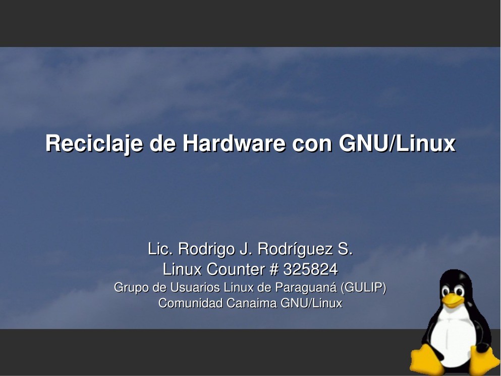 Imágen de pdf Reciclaje de Hardware con GNU/Linux