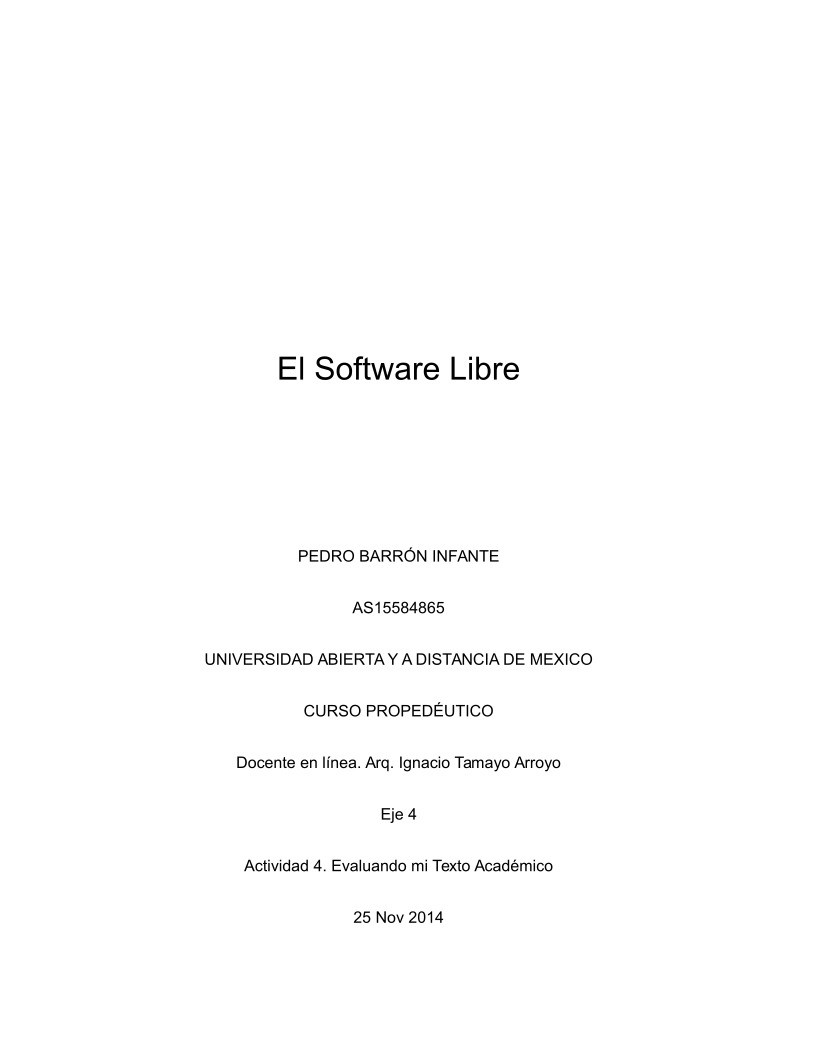 Imágen de pdf El Software Libre